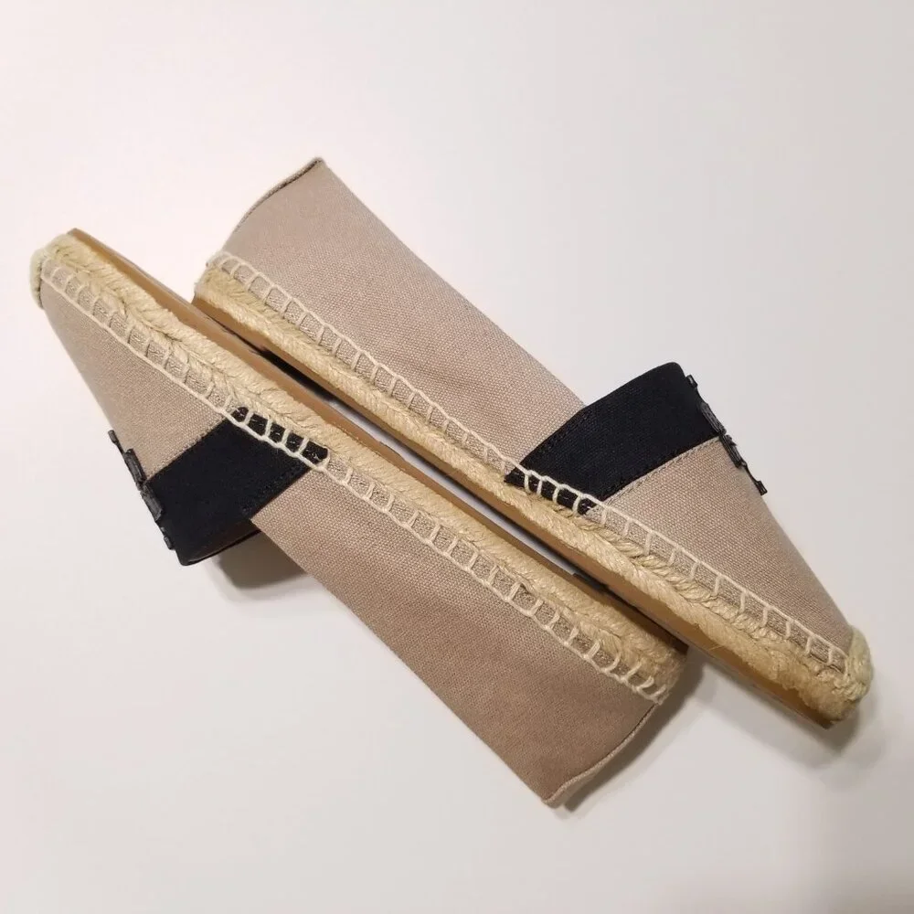 ✨NEW✨ Tory Burch Weston Flat Espadrilles in Natural/Black Size 9.5, 10